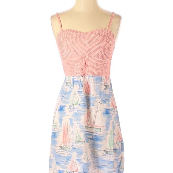 Anthropologie Eloise Maritime Flag Sailboat Chemise Maritime Print S NWOT - Picture 2 of 3